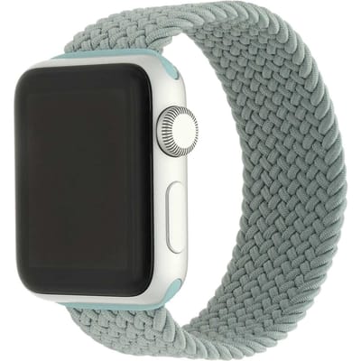 2+1 | Apple Watch Bandje Onyx - Gevlochten - Solo - Nylon - Mint