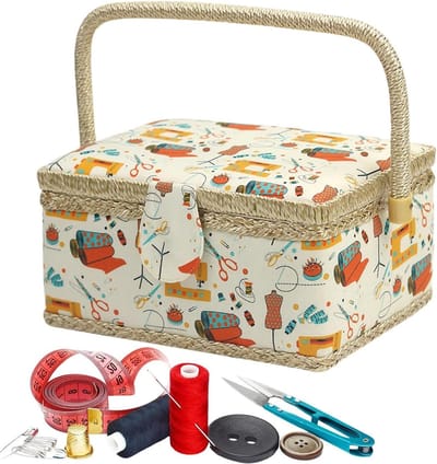 Naaiopbergdoos - Hobby Organizer - Hobby Benodigdheden Opbergen - Met Ingebouwd Speldenkussentje - 24x175x15 cm - Niet Gespecificeerd