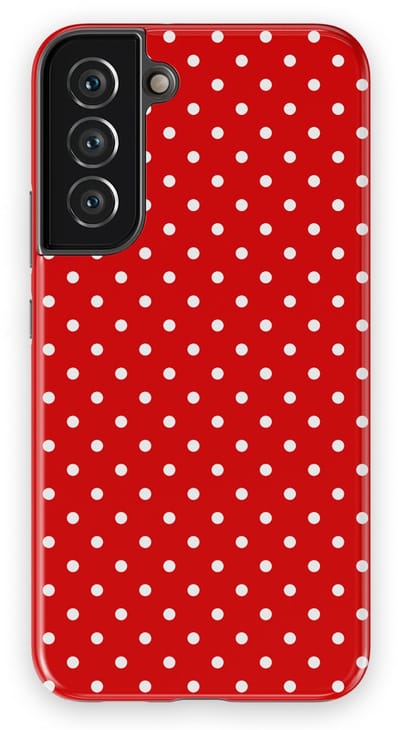 Polka Dots Hoesje Samsung Galaxy S22 Plus | Geschikt Voor Mag | Stippen Design Backcover Samsung Galaxy S22 Plus Classic Red