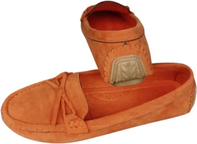 Bovista Loafers Dames - Met Hak - Damesschoenen - Instappers - Oranje - Maat 36.5