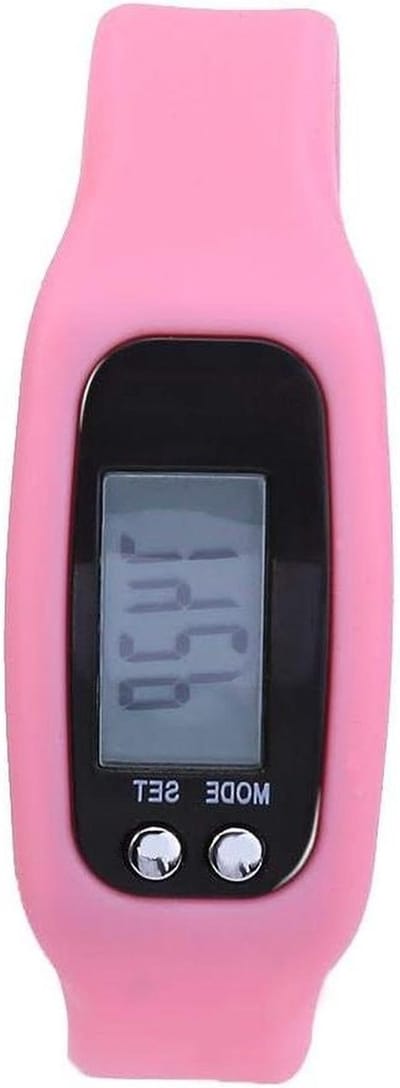 Activiteitentracker - Stappenteller Horloge - Gezond Leven - Energiebesparend Ontwerp - 2.1 x 1.2 cm Scherm - Roze