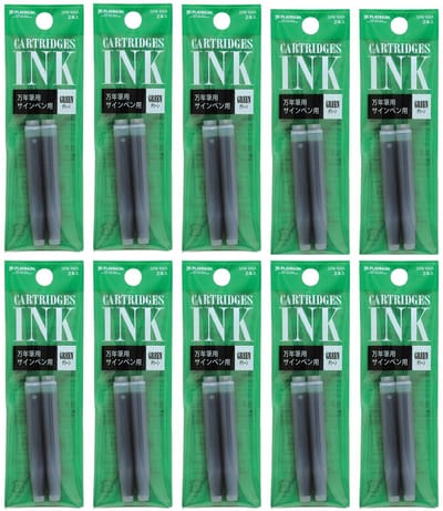 Platinum - Vulpeninkt - 10 zakjes van 2 patronen - Groen