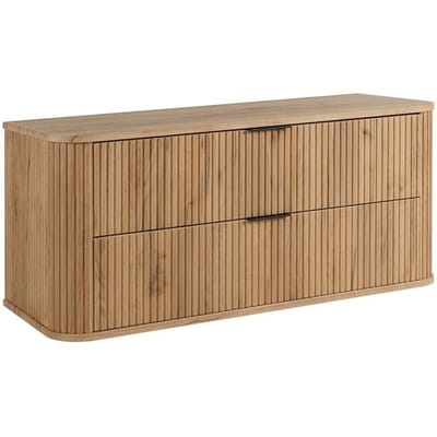 Badkamerkast, Craft Eik, zwarte handgreep, 41,5 x 120 x 51,7 cm