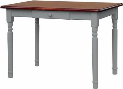 Eettafel met lade - Keukentafel Houten tafel - Gezellig eten - Handgemaakt grenenhout - 80 x 120 cm - Grijs