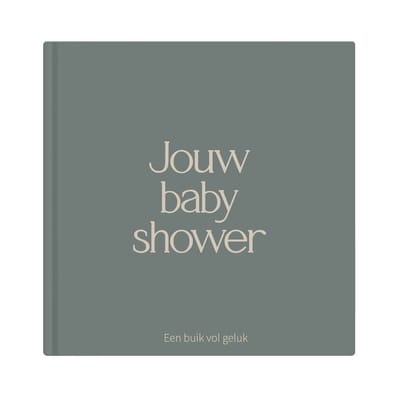 Writemoments Babyshower boek - Gastenboek babyshower - Groen
