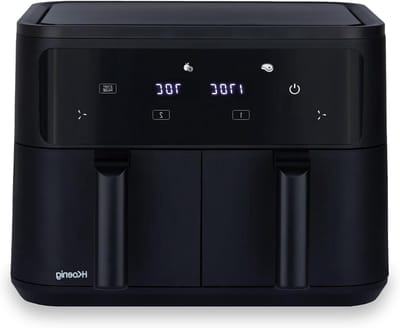 Heteluchtfriteuse - Airfryer Dubbel - Gezond Frituren - Dubbele Capaciteit - 9 liter - Zwart