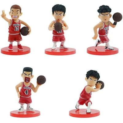 5 STKS Slam Dunk Q Editie Sakuragi Hanamichi Ryukawa Maple Shobei Basketbalteam Poppetje Handgemaakt Ornament Auto Decoratie Speelgoed
