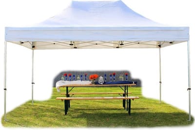 3x4,5 m Easy Up partytent Vouwpaviljoen PVC brandvertragend, PROFESSIONAL alu 40mm, wit