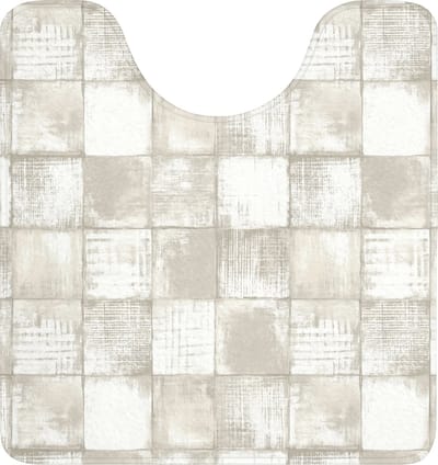 WC mat met uitsparing 55x60 cm - Antislip - Tegel - Patroon - Verweerd - Toiletmat met uitsnijding - Vloermat - Douchemat - Toilet tapijt - Toiletmatten