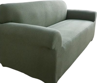 Livano Bankhoes - Bankbeschermer - Stretch - Sofa Cover - Effen - Groen - Enkel