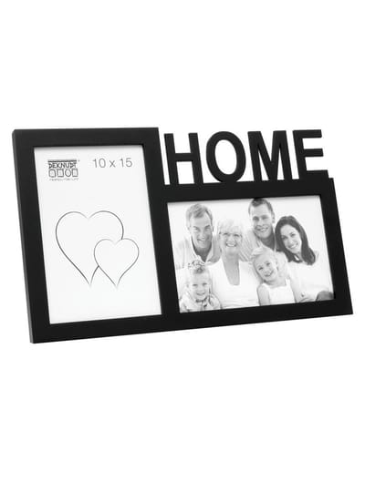 Deknudt Frames multifotolijst 68NK2 P2A - zwart - HOME - 2x 10x15 cm