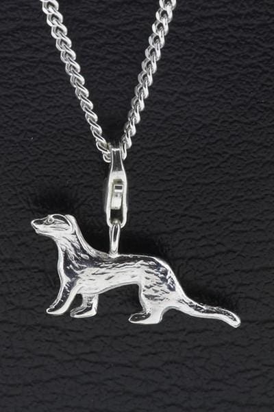 Zilveren Otter hanger en bedel