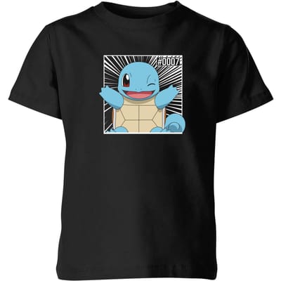 Pokémon Pokédex Squirtle #0007 Kids' T-Shirt - Black - 98/104 (3-4 jaar)