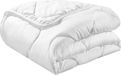 100% Soft Katoen-Tijk- Princessdekbed All year Enkel- Eenpersoons -140x200 cm - Anti Allergie - Wasbaar - Wit