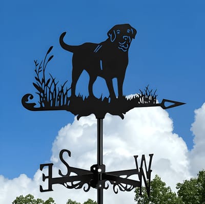 Metalen Windspinner met Dierenmotief - Smeedijzeren Tuin Decoratie voor Buiten - Ornament voor Daktuinen & Binnenplaatsen-Labrador Retriever-Belle‘s product-Belle's product