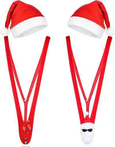 Grappige Santa Hoeden Set van 4 voor Volwassenen - Kerstmis Kostuum, Santa Claus Cosplay, Feestelijke Accessoires, Rood, One Size