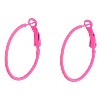 Behave - Oorbellen - Oorringen - Dames - Neon Roze - Trendy Statement - Lichtgewicht - 3 cm