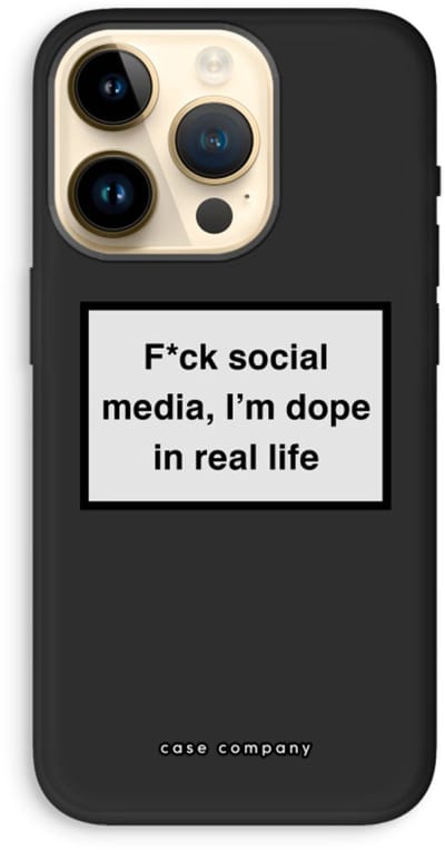 Case Company® - Hoesje geschikt voor iPhone 14 Pro hoesje - I'm dope - Biologisch Afbreekbaar Telefoonhoesje - Bescherming alle Kanten en Schermrand