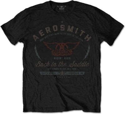 Aerosmith - Back In The Saddle Heren T-shirt - M - Zwart