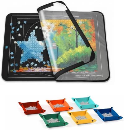 Puzzelbord - Legpuzzel plateau - Ontspannen puzzelen - Verstelbare standaard - Voor 1000 stukjes - Zwart