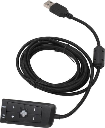 longziming -USB naar 3,5mm Audio Adapter - USB Geluidskaart - Audio Adapter - 7.1 Surround Sound - ABS Materiaal - Plug & Play en Brede Compatibiliteit - 1 Stuk