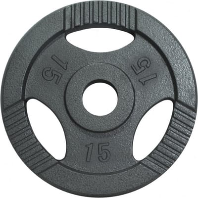 Gorilla Sports Gewicht - Halterschijf - 15 kg - Gripper Gietijzer - 50/51 mm