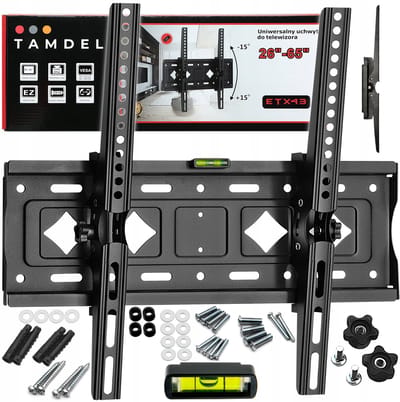 Merkloos TV-muurbeugel 26-65 inch, 60kg, kantelbaar, extra plat