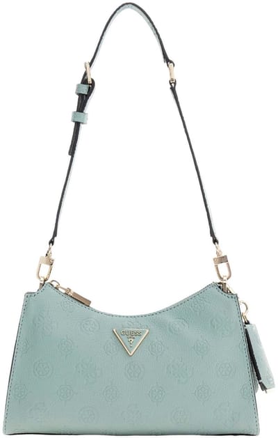 GUESS schoudertas Cresidia II Top Zip Shoulder Bag Light Sage Logo mintgroen