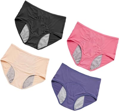 Sanitaire Onderbroeken - Menstruatie Ondergoed - Extra Bescherming - Ademend Nylon Materiaal - 4 Stuks - Niet gespecificeerd