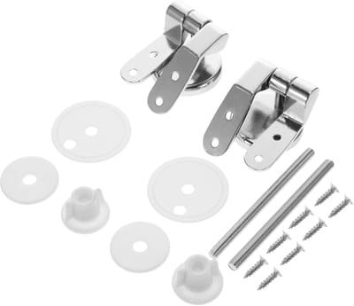 Toiletbril scharnierset - Toiletscharnier van zinklegering - Complete set bevestigingsmateriaal - Toiletbril vervangend scharnier - Toiletbril installatieset - Inclusief bevestigingsmateriaal