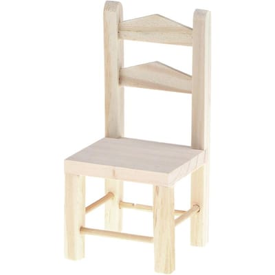 1:12 Poppenhuismeubels Miniatuur Houten Keukenstoel Kinderen Rollenspel Mooi Speelgoed 1:12 Mini Poppenhuis Poppenhuis Restaurant Stoel beige