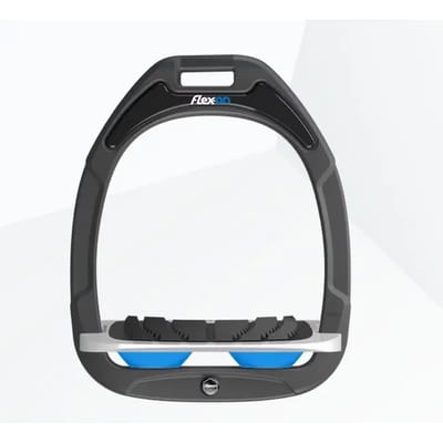 Ingezakte grip stijgbeugels antraciet/grijs/blauw Flex-On Green Composite