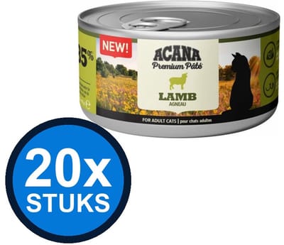 20x Acana - Premium Pate Cat Lamb - Kattenvoer Natvoer - 85 g