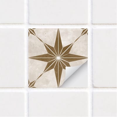 Cosensi - Waterproof Vinyl Tile Stickers - Peel and Stick - Boho Style - 20 x 20 cm - Muurstickers - Geschikt voor Keuken en Badkamer - Set van 10