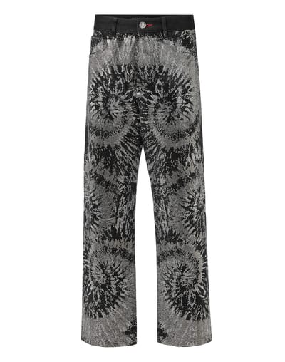 Jeans Met Hoge Taille Tie Dye