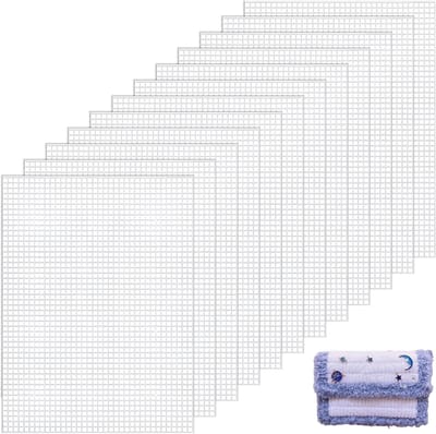 Set van 12 Plastic Canvas Vellen 20 x 33 cm voor DIY Projecten, Creatief Handwerken en Naaiwerk