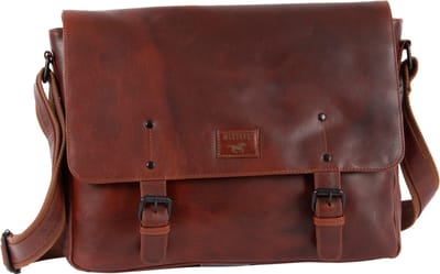 MUSTANG Leren Business tas Laptoptas met laptopvak Natal Tula Laptop Docubag Cognac Bruine