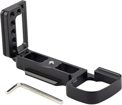 Aluminium L-plate voor snelle bevestiging, verticale fotografie en stabiliteit voor spiegelreflexcamera's