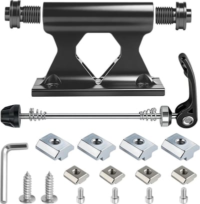 Fietsvorkhouder - Fietsblok montage - Fiets vervoeren - Robuuste aluminiumlegering - 15x8x5 cm - Zwart