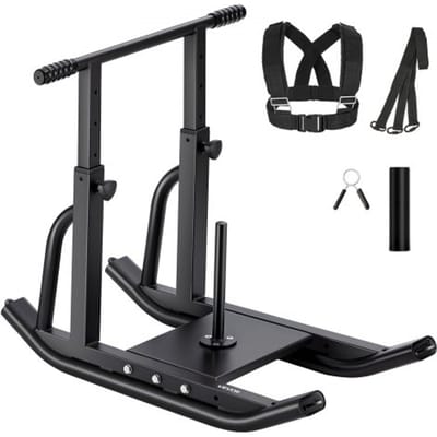 VEVOR Gewichtsslee Power Sled Krachttrainingslee om de snelheid te verbeteren bij atletische oefeningen, Fitnessapparaat met verstelbare handgreep, voor 25/51 mm gewichtsschijven