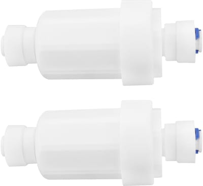 MTTproducts- Misting Systeem Filter 120 Micron - Waterfilter voor Tuinslang 1/4 Inch - Roestvrij Staal - Compact Ontwerp 92,2x39,6mm - Hoge Precisie Filtratie