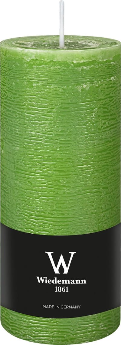 Wiedemann Cilinderkaars/stompkaars - rustieke kaars - lichtgroen - 7 x 16 cm - 66 branduren