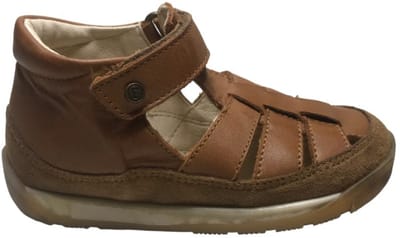 Falcotto - Laguna - Mt 22 - velcro gesloten lederen sandalen - cognac