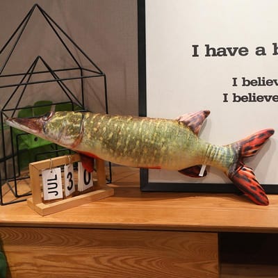 Creatieve Zeebaars Pop Vis Pop Pluche Speelgoed Gesimuleerde Vis Kussen Kussen 3D Grappig Kinderen Jongen Jongen 40cm