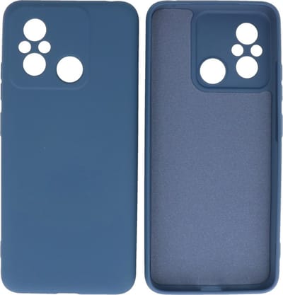 Xiaomi Redmi 12C Hoesje - 2.0mm Dikke Fashion Telefoonhoesje Backcover - Siliconen Hoesje - Navy