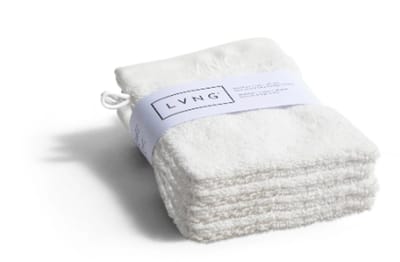 LVNG Washandjes – Set van 4 – 100% Biologisch Katoen – Hotelkwaliteit – GOTS-gecertificeerd – Off White