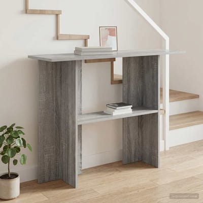 vidaXL - Wandtafel - Grijs - sonoma - 100 - x - 30 - x - 75 - cm - Bewerkt - hout