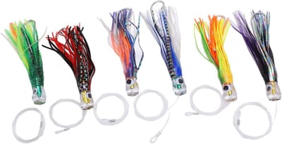 Set van 6 Trolling Skirts in Diverse Kleuren voor Octopus en Squid - Perfect voor Zoutwater Vissen op Grote Vissen