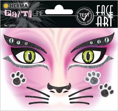 HERMA Face Art Sticker Pink Cat