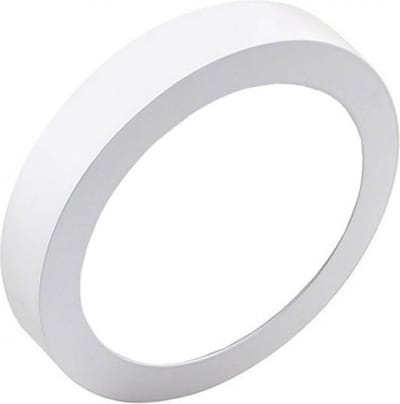 LED Downlight Pro - Igia - Opbouw Rond 18W - Helder/Koud Wit 6000K - Mat Wit - Ø227mm